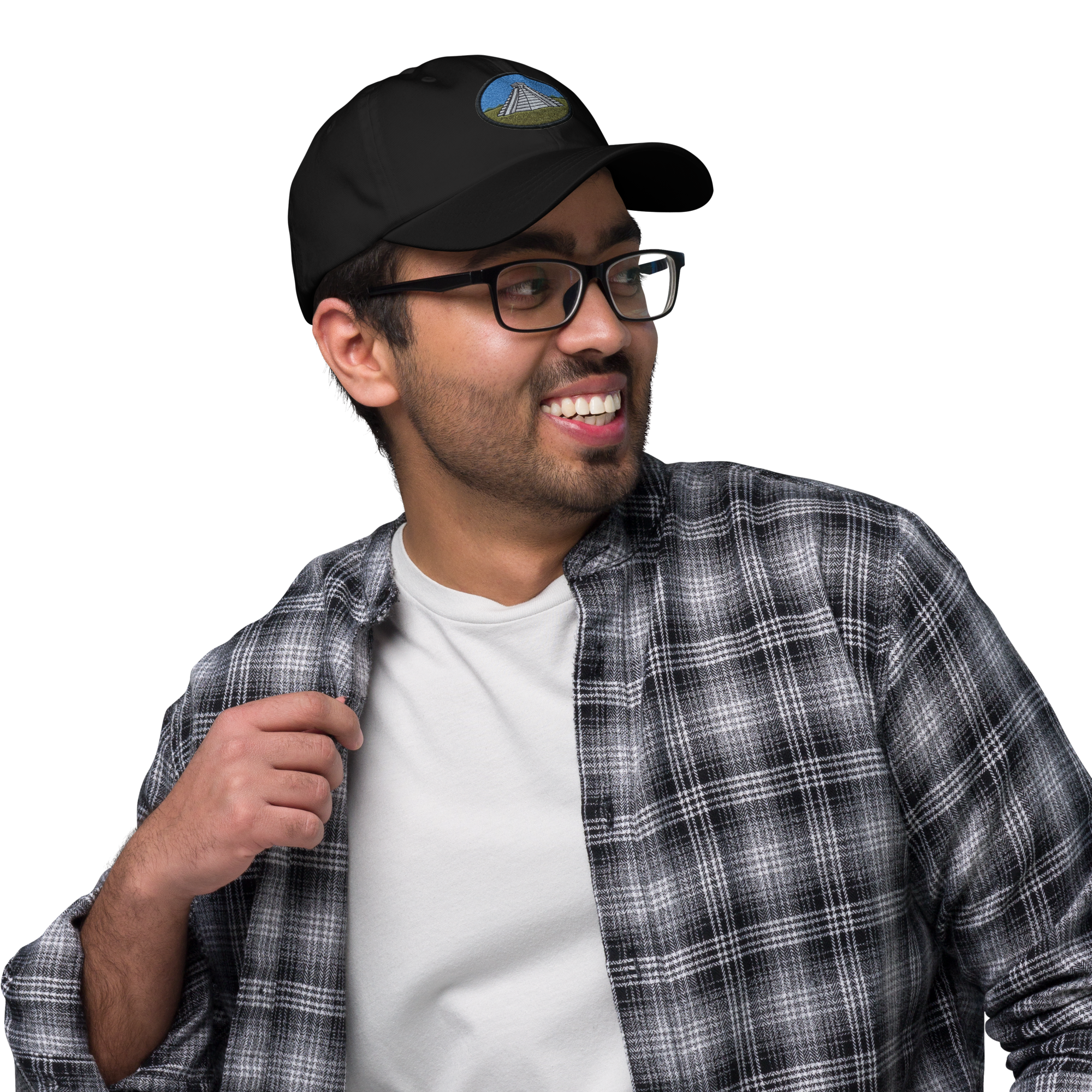Gorra Dad Hat Azteca de Métrica Studio inspirada en antigüedades