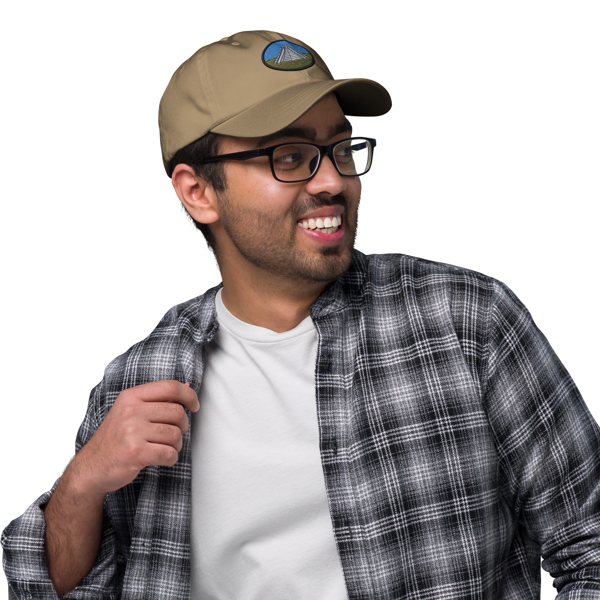 Gorra Dad Hat Azteca de Métrica Studio inspirada en antigüedades