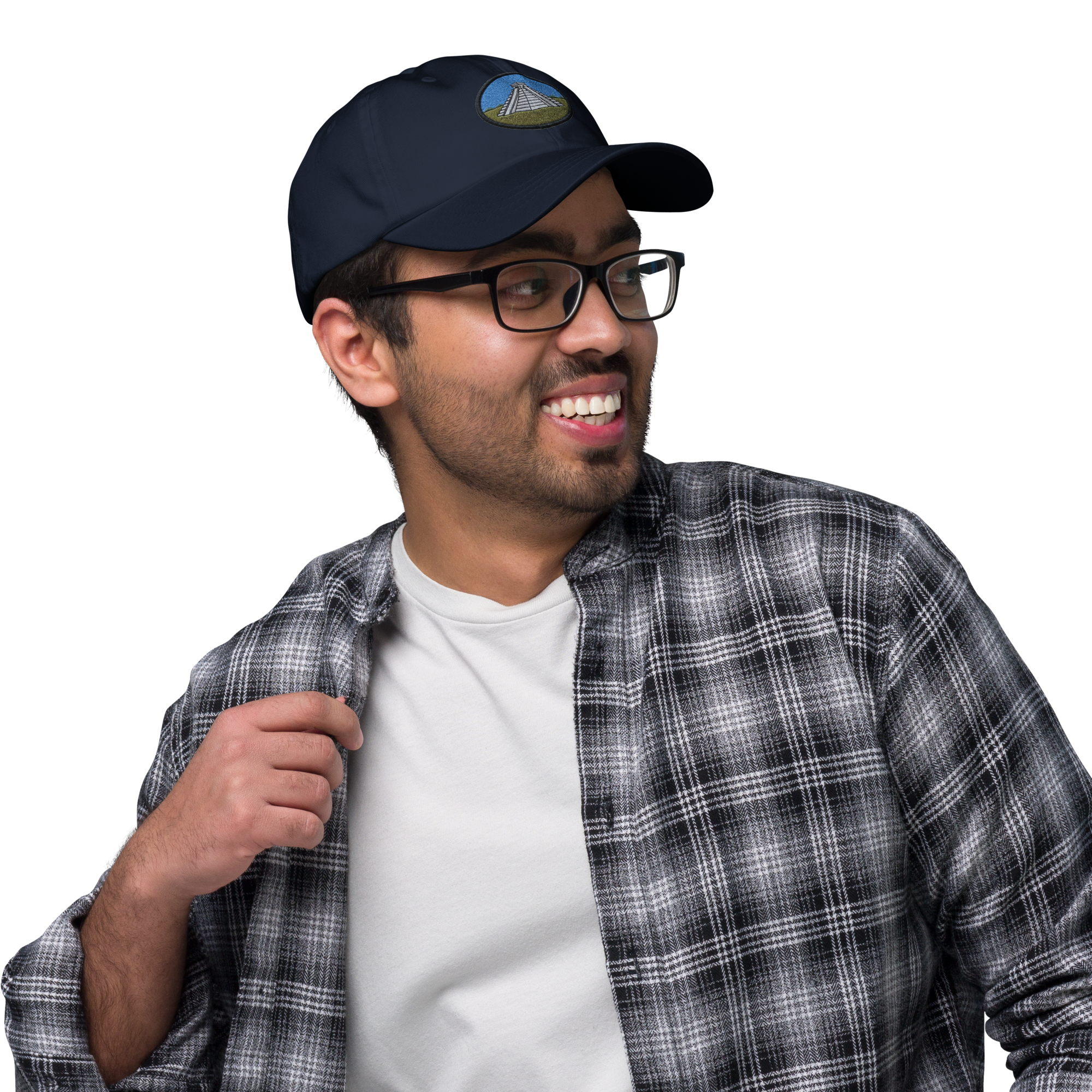 Gorra Dad Hat Azteca de Métrica Studio inspirada en antigüedades