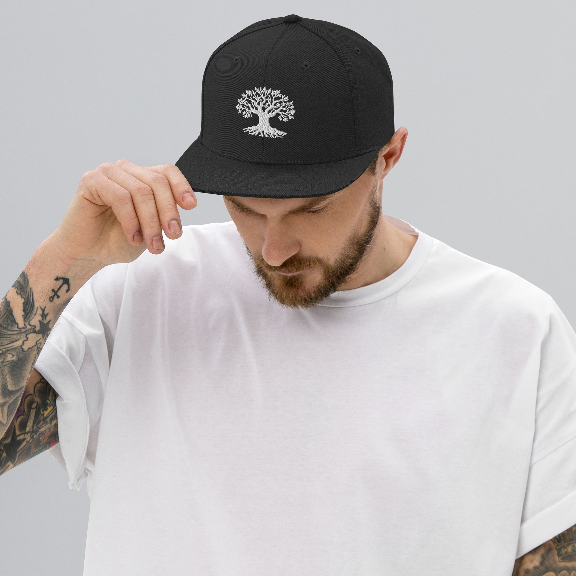 Gorra Snapback Olivo de Métrica Studio, diseño sostenible y mediterráneo