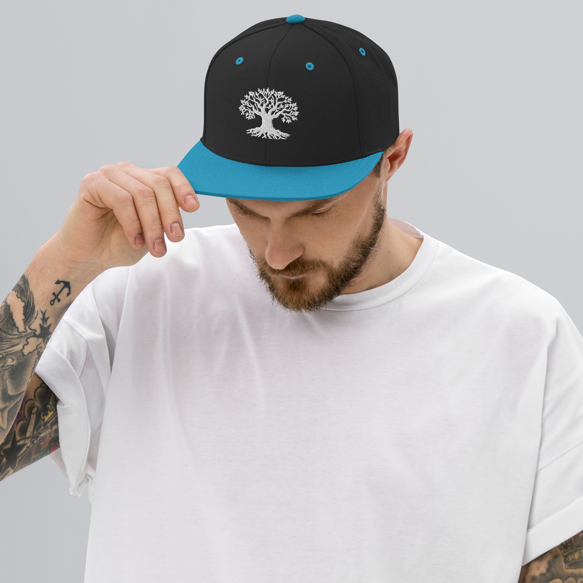 Gorra Snapback Olivo de Métrica Studio, diseño sostenible y mediterráneo