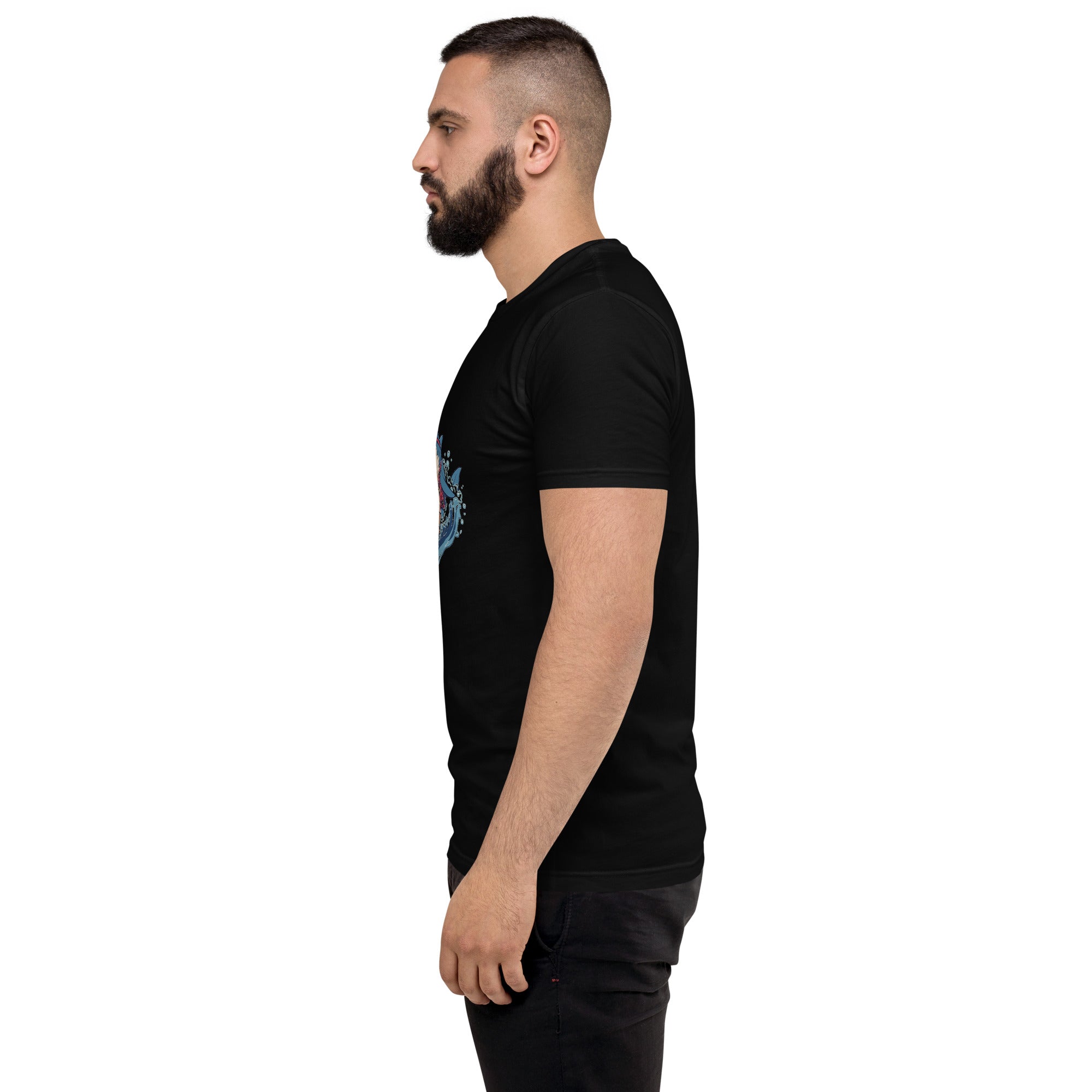 Camiseta que muestra un tiburón surfero para niños de Métrica Studio