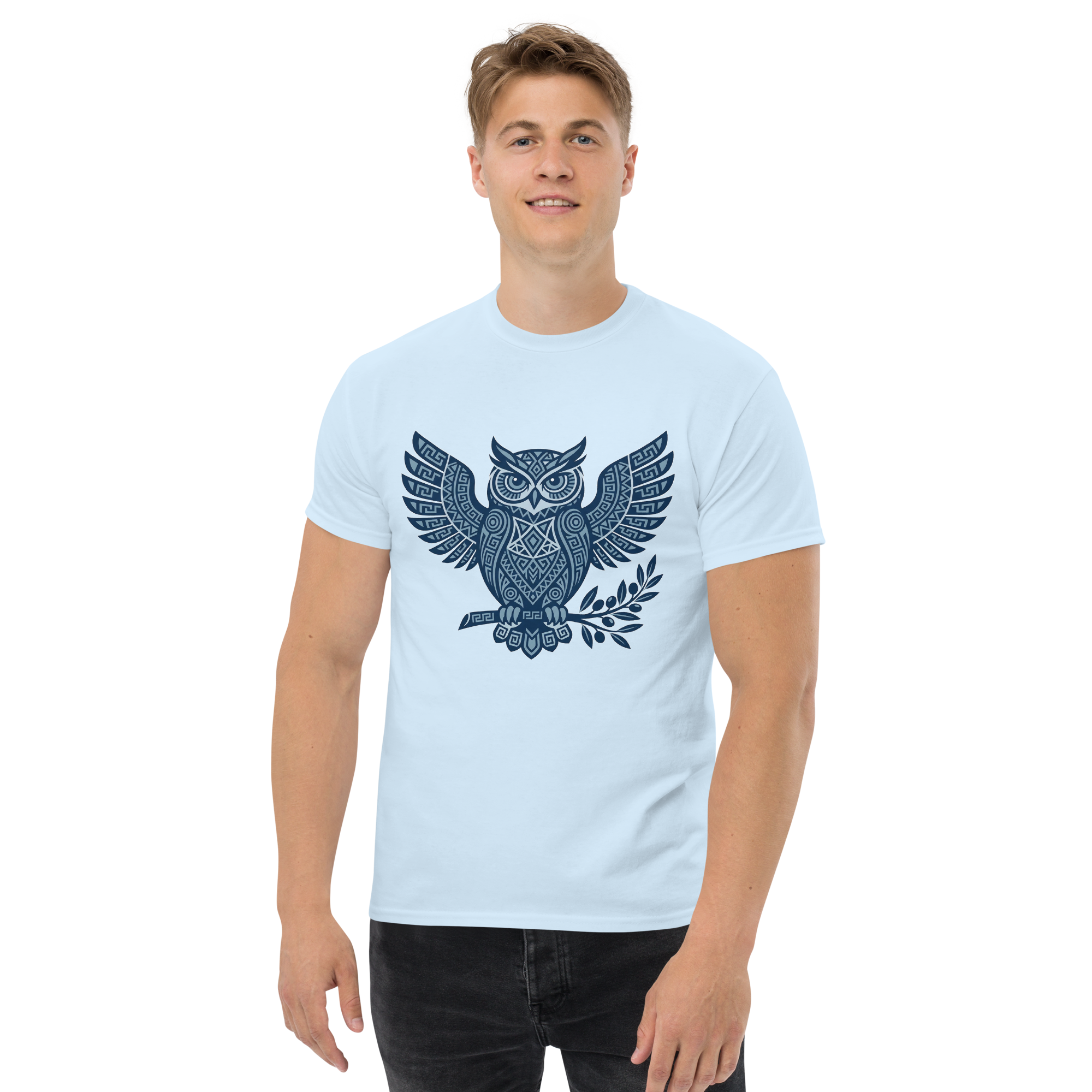Camiseta Athena Owl Tee de Métrica Studio inspirada en mitología griega