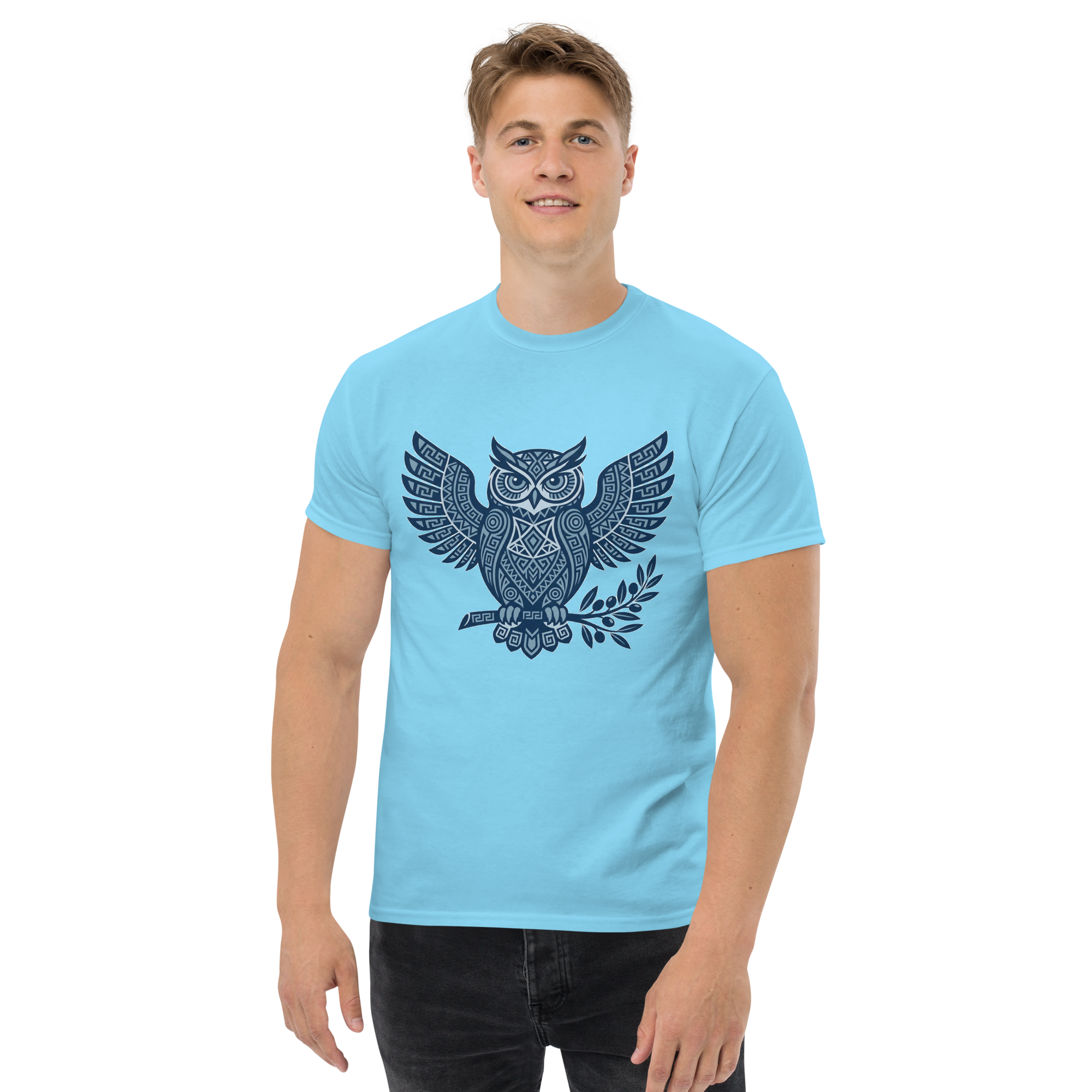 Camiseta Athena Owl Tee de Métrica Studio inspirada en mitología griega