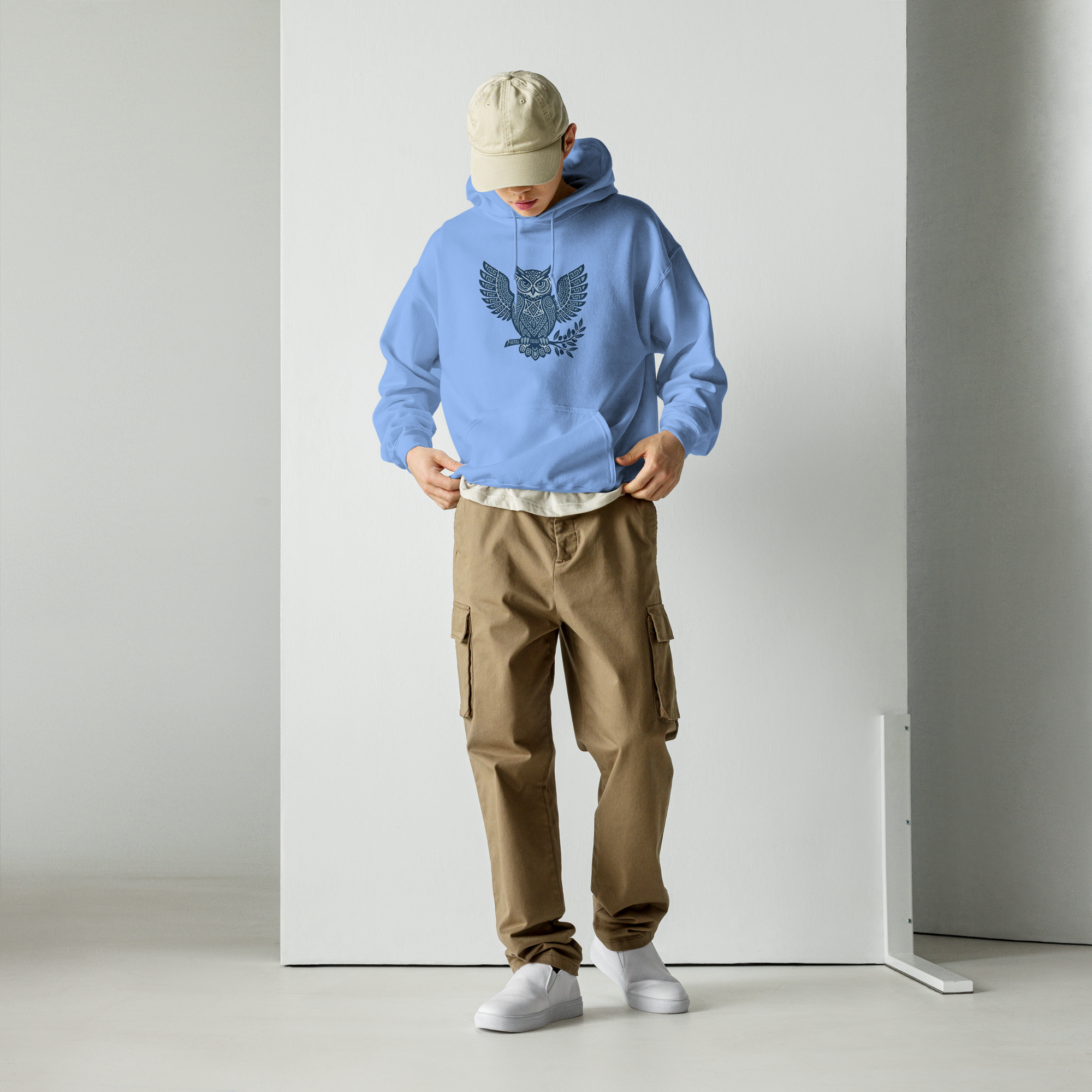 Sudadera unisex Athena Owl de Métrica Studio inspirada en mitología griega