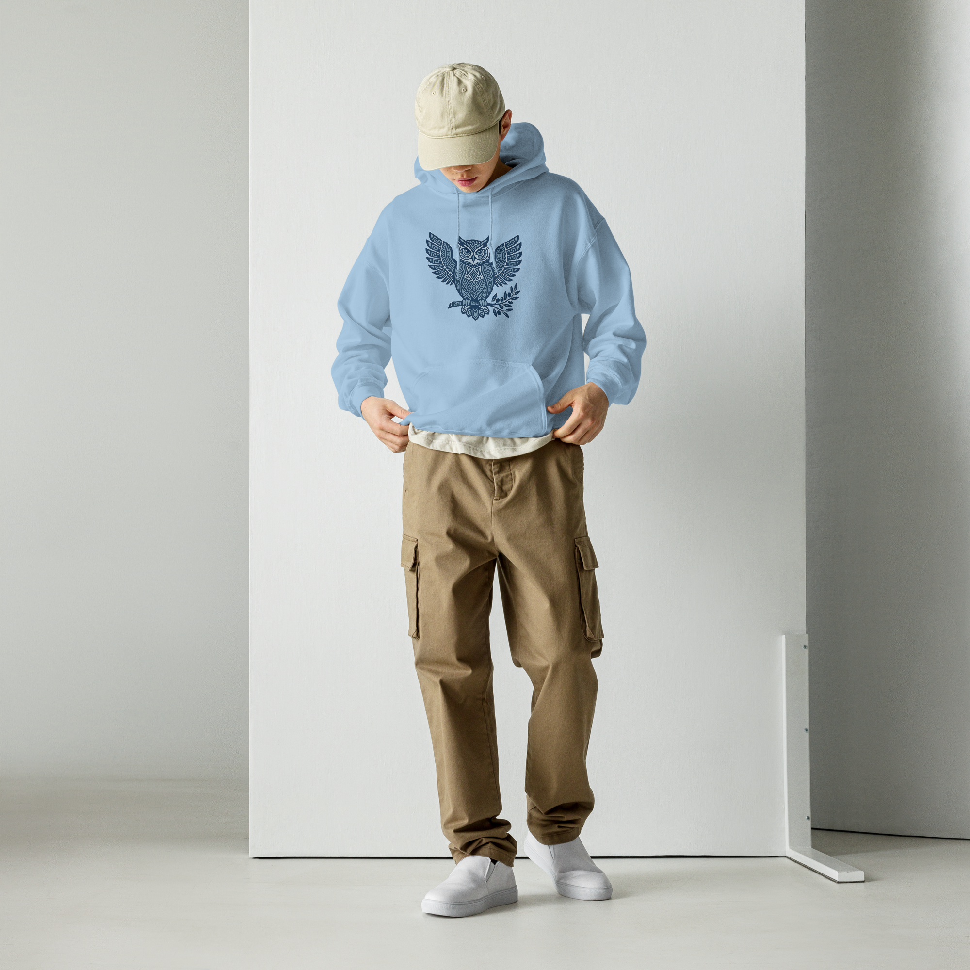 Sudadera unisex Athena Owl de Métrica Studio inspirada en mitología griega