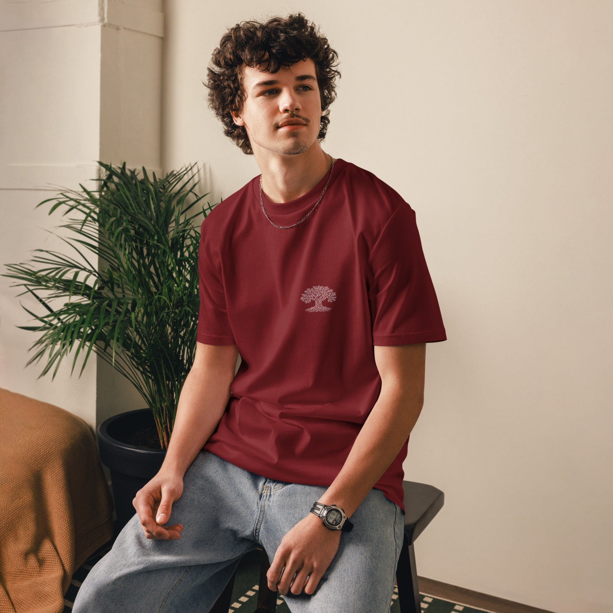 Olive Tree Tee unisex de Métrica Studio, camiseta inspirada en la naturaleza