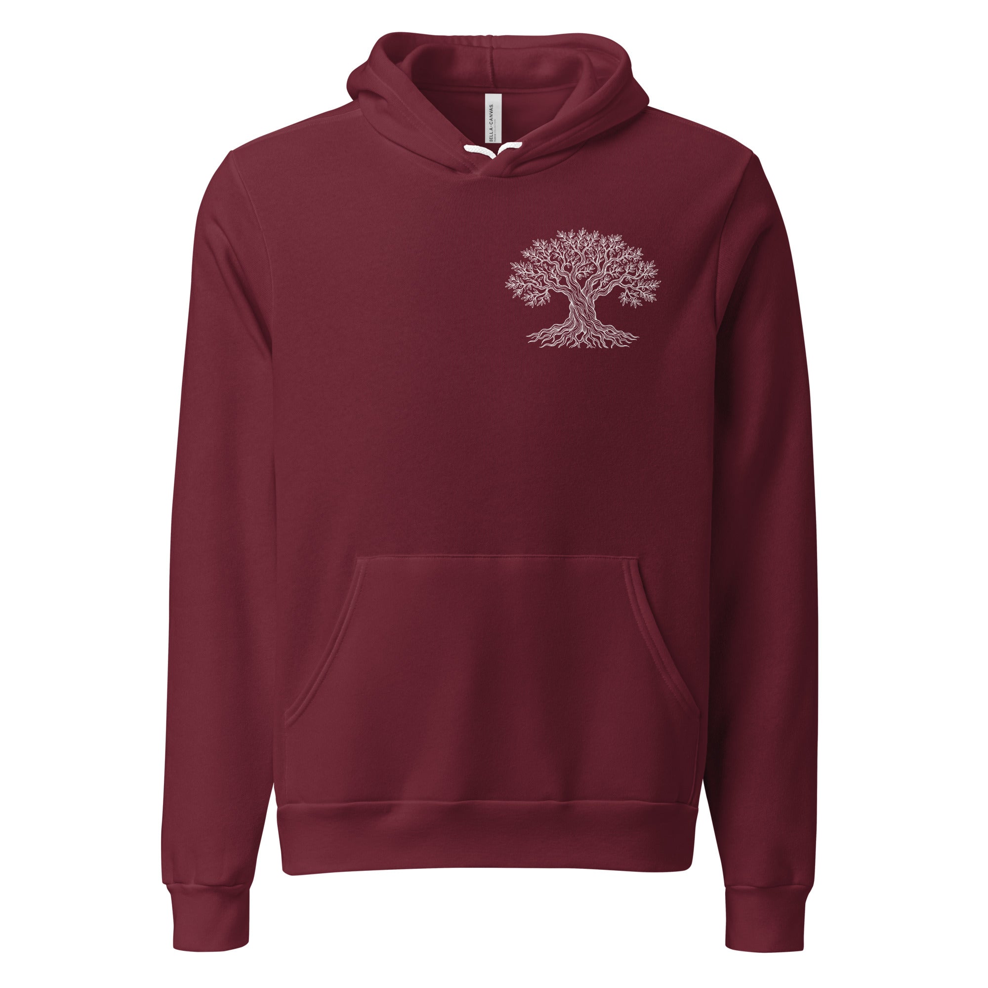 Hombre vistiendo olive tree hoodie classic de Métrica Studio