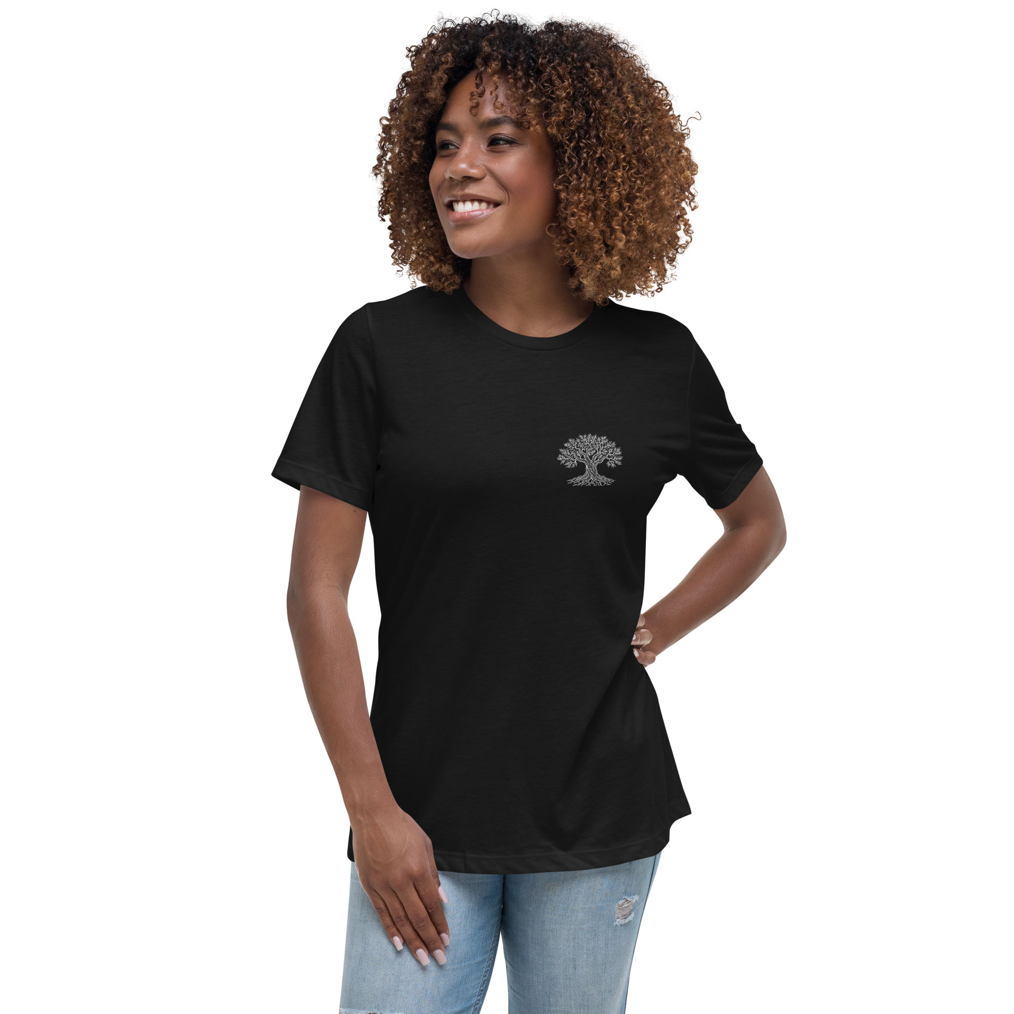 Camiseta Olive Tree Tee oscura para mujer de Métrica Studio