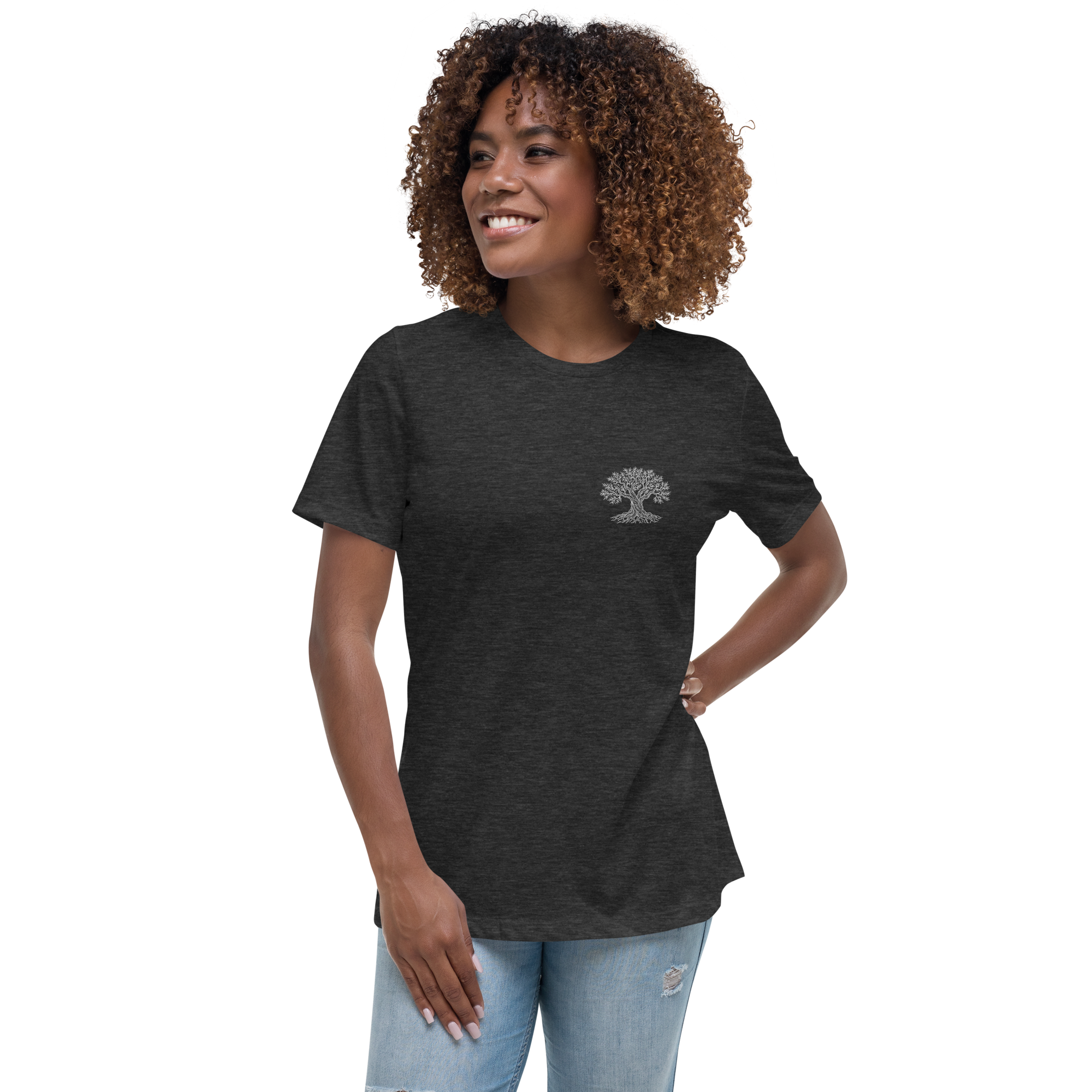 Camiseta Olive Tree Tee oscura para mujer de Métrica Studio