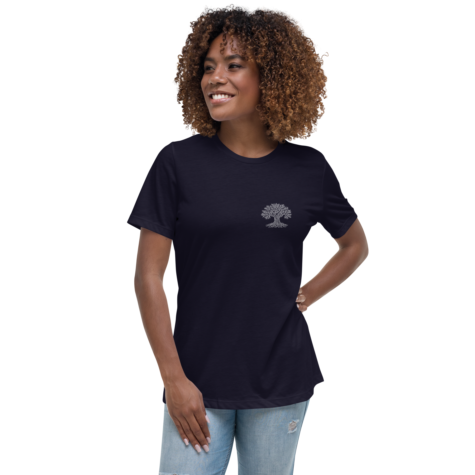 Camiseta Olive Tree Tee oscura para mujer de Métrica Studio